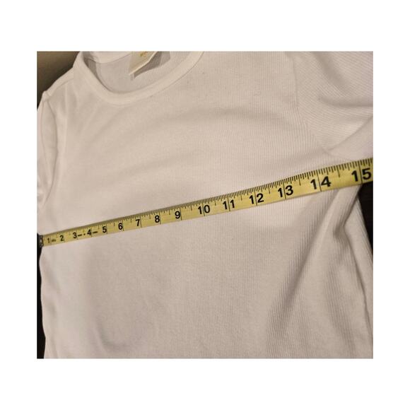 Maeve Anthropologie Ribbed Cropped Long Sleeve Crewneck Casual Top Large - Picture 4 of 7